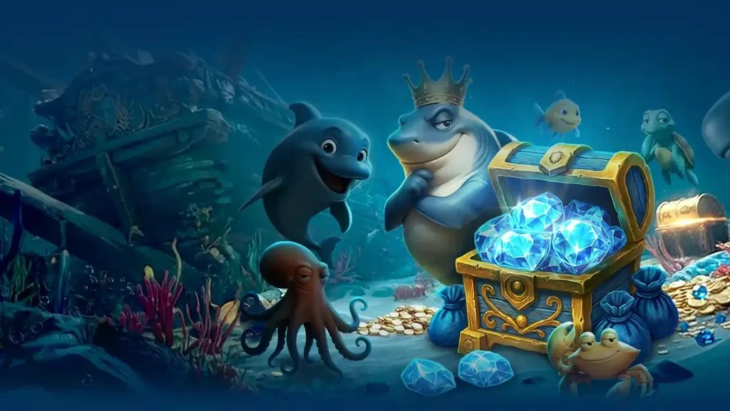 Постер Ocean Rewards Покерок: программа лояльности с уровнями от Fish до Shark