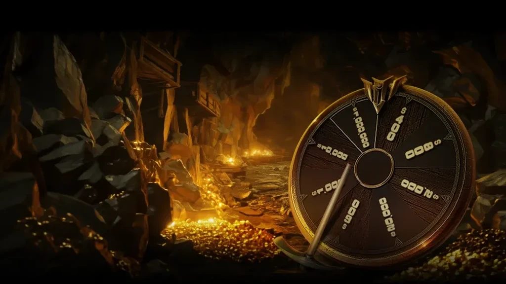Spin & Gold key visual with the multiplier wheel
